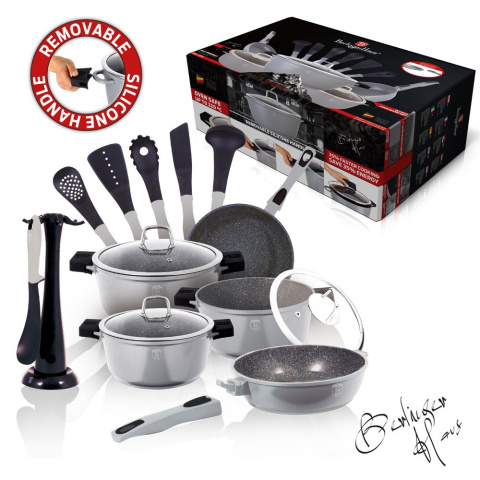 GARNKI BERLINGER HAUS GRANIT DIAMOND GRAY 15 ELE BH-1115 GARNKI BERLINGER HAUS GRANIT DIAMOND GRAY 15 ELE BH-1115