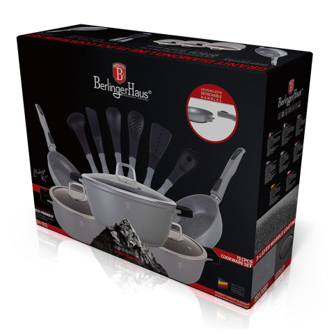 GARNKI BERLINGER HAUS GRANIT DIAMOND GRAY 15 ELE BH-1115 GARNKI BERLINGER HAUS GRANIT DIAMOND GRAY 15 ELE BH-1115