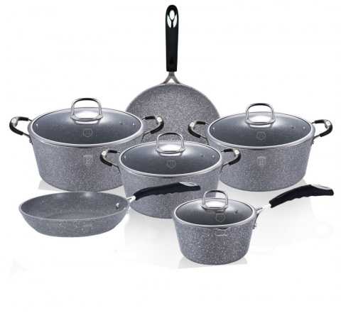 GARNKI BERLINGER HAUS GRAY STONE TOUCH 10 ELE BH-1170-N GARNKI BERLINGER HAUS GRAY STONE TOUCH 10 ELE BH-1170-N