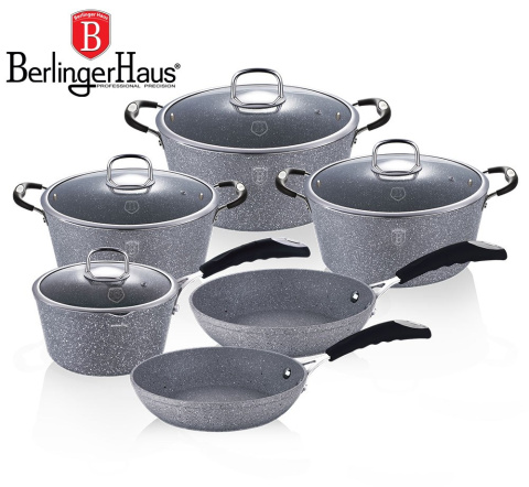 GARNKI BERLINGER HAUS GRAY STONE TOUCH 10 ELE BH-1170-N GARNKI BERLINGER HAUS GRAY STONE TOUCH 10 ELE BH-1170-N