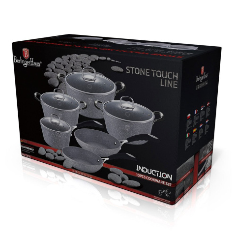 GARNKI BERLINGER HAUS GRAY STONE TOUCH 10 ELE BH-1170-N GARNKI BERLINGER HAUS GRAY STONE TOUCH 10 ELE BH-1170-N