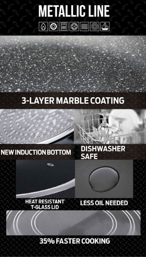 GARNKI BERLINGER HAUS METALLIC LINE CARBON 10 ELE BH-1219-N GARNKI BERLINGER HAUS METALLIC LINE CARBON 10 ELE BH-1219-N
