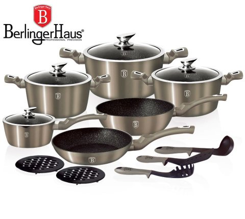 GARNKI BERLINGER HAUS METALLIC LINE CARBON 15 ELE BH-1223-N GARNKI BERLINGER HAUS METALLIC LINE CARBON 15 ELE BH-1223-N