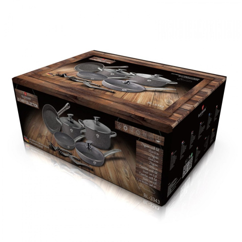 GARNKI BLAUMANN LE CHEF GREY 11 ELE BL-3343 GARNKI BLAUMANN LE CHEF GREY 11 ELE BL-3343