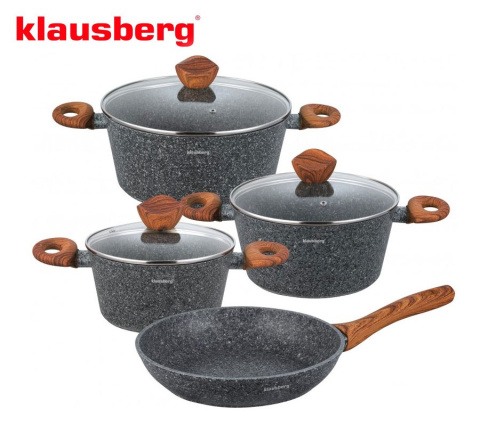GARNKI GRANITOWE WOOD LINE 7 ELE. KLAUSBERG KB-7240 GARNKI GRANITOWE WOOD LINE 7 ELE. KLAUSBERG KB-7240