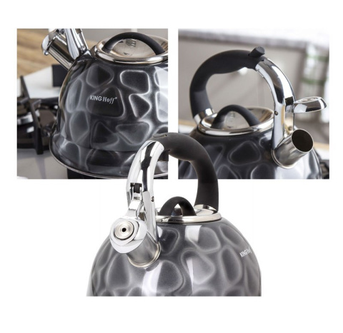 CZAJNIK STALOWY 3D EFFECT KiNGHOFF 2.7L KH-1064 CZAJNIK STALOWY 3D EFFECT KiNGHOFF 2.7L KH-1064