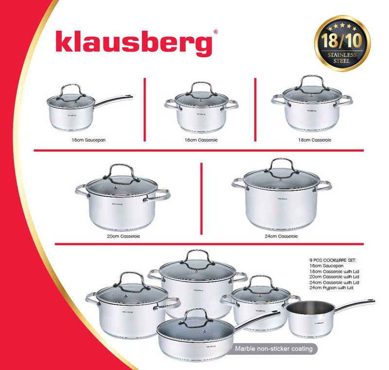 GARNEK 5.9L / 24CM KLAUSBERG PREMIUM 18/10 KB-7214 GARNEK 5.9L / 24CM KLAUSBERG PREMIUM 18/10 KB-7214