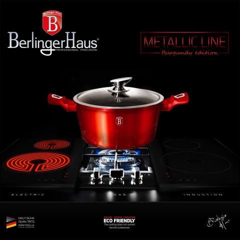 GARNEK 6.5L 28CM BERLINGER HAUS METALLIC LINE BURGUNDY BH-1258-N GARNEK 6.5L 28CM BERLINGER HAUS METALLIC LINE BURGUNDY BH-1258-N