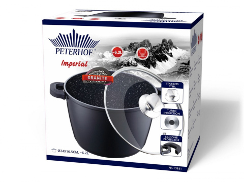 GARNEK GRANITOWY 6.2L 24CM PETERHOF IMPERIAL PH-15831-24 GARNEK GRANITOWY 6.2L 24CM PETERHOF IMPERIAL PH-15831-24