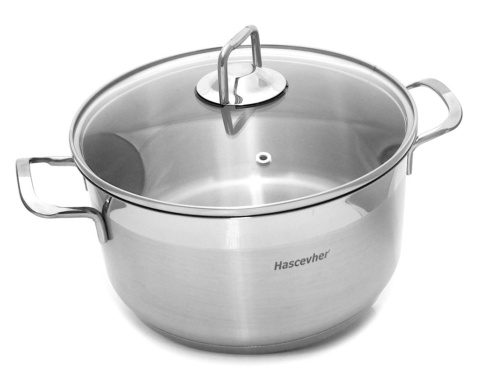 GARNEK Z POKRYWKĄ 20cm 3.0L 18/10 HASCEVHER ANETT GARNEK Z POKRYWKĄ 20cm 3.0L 18/10 HASCEVHER ANETT