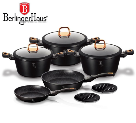 GARNKI BERLINGER HAUS BLACK ROSE LINE 10 ELE BH-1645-N GARNKI BERLINGER HAUS BLACK ROSE LINE 10 ELE BH-1645-N
