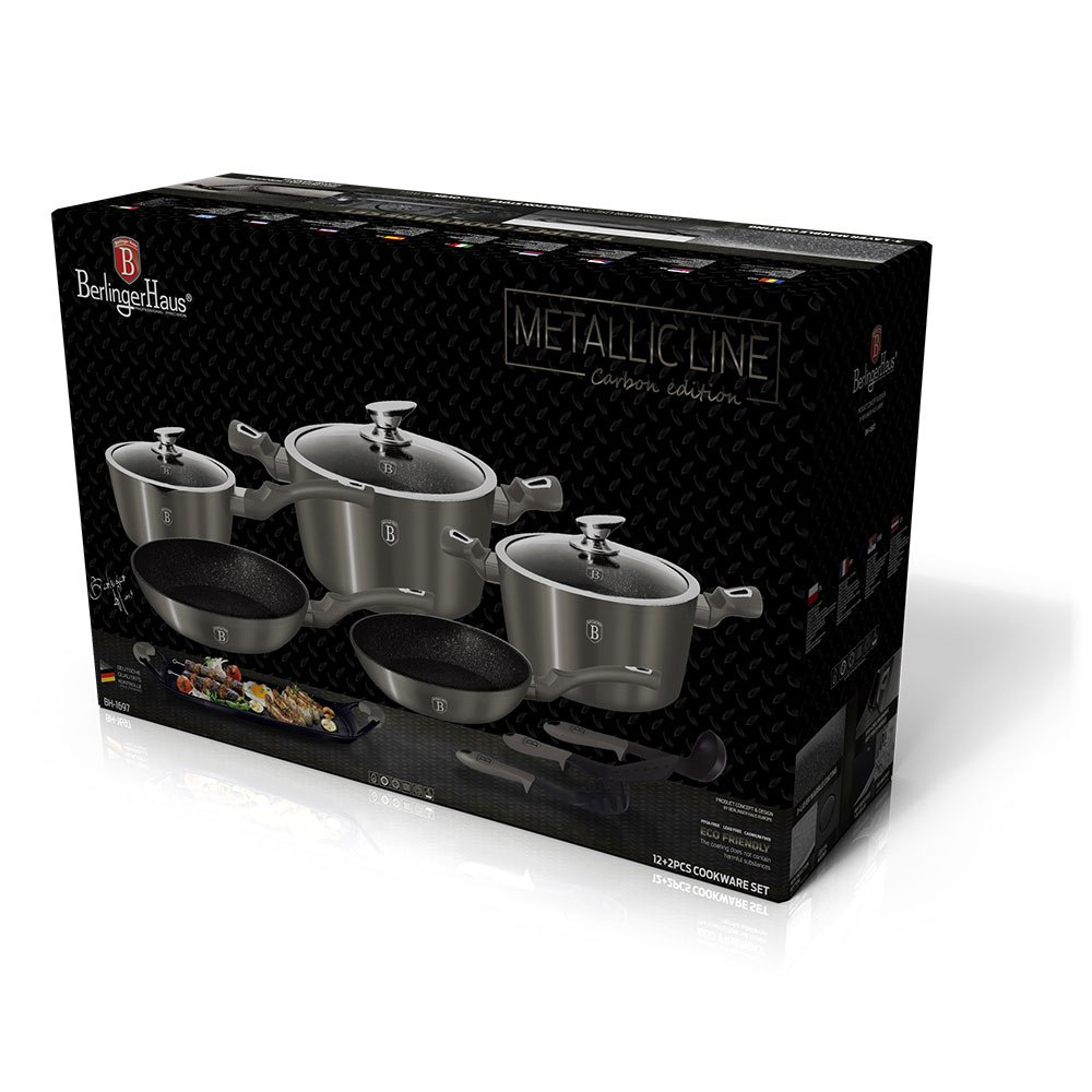 GARNKI BERLINGER HAUS METALLIC LINE CARBON 12 ELE BH-1697 GARNKI BERLINGER HAUS METALLIC LINE CARBON 12 ELE BH-1697