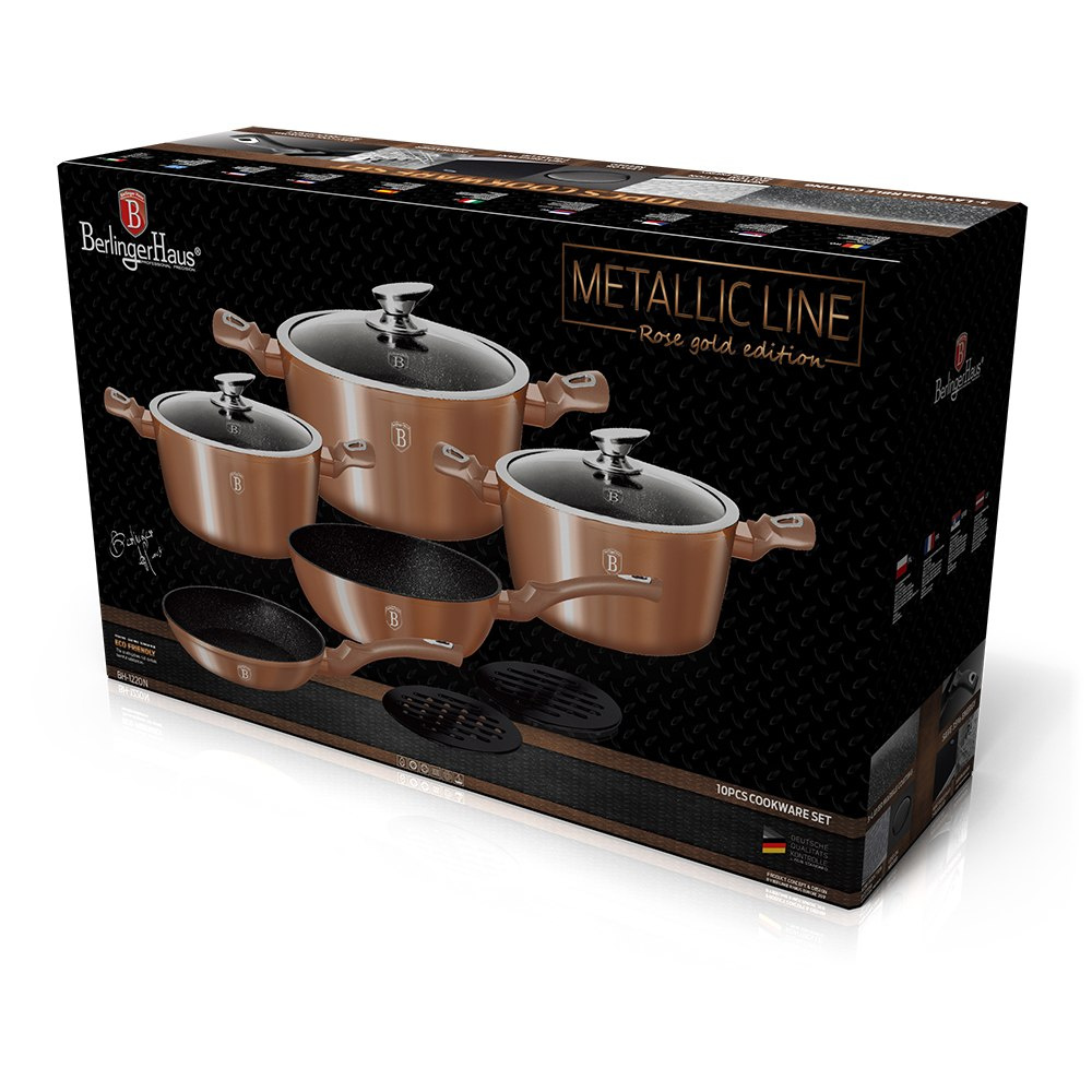 GARNKI BERLINGER HAUS METALLIC LINE ROSE GOLD 10 ELE BH-1220-N GARNKI BERLINGER HAUS METALLIC LINE ROSE GOLD 10 ELE BH-1220-N