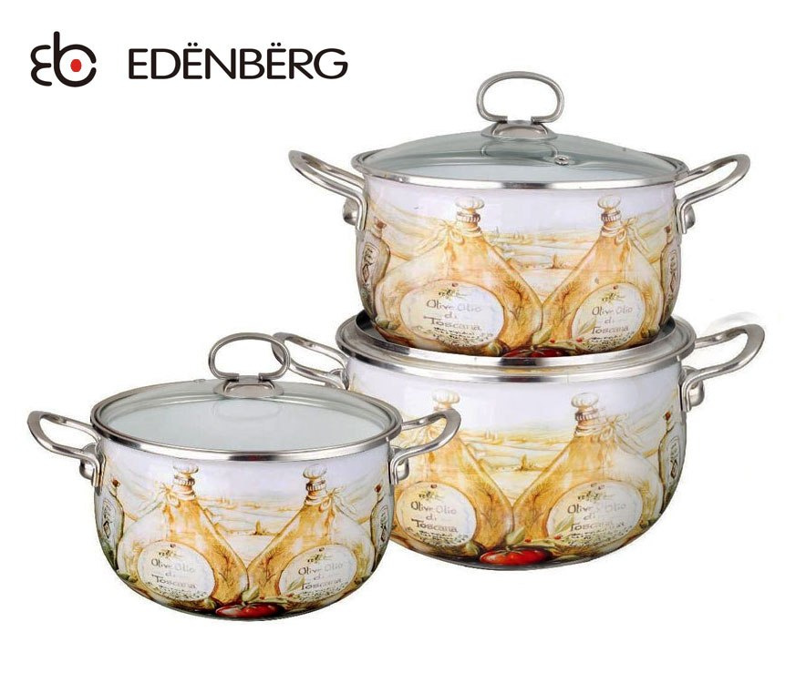 GARNKI EMALIOWANE EDENBERG OLIO 6 ELE EB-1852 GARNKI EMALIOWANE EDENBERG OLIO 6 ELE EB-1852