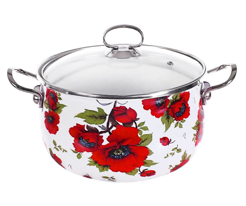 GARNKI EMALIOWANE EDENBERG POPPY 6 ELE EB-1855 GARNKI EMALIOWANE EDENBERG POPPY 6 ELE EB-1855