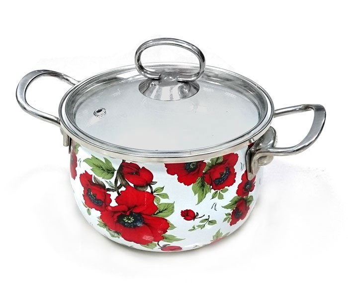 GARNKI EMALIOWANE EDENBERG POPPY 6 ELE EB-1855 GARNKI EMALIOWANE EDENBERG POPPY 6 ELE EB-1855