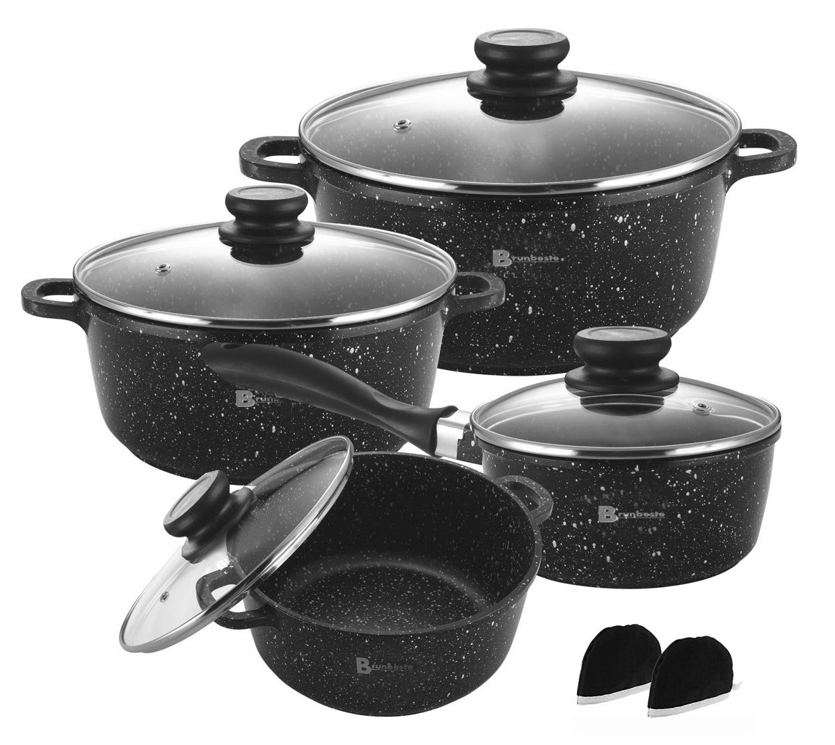 GARNKI GRANITOWE BRUNBESTE 8 ELE. BB-5516 GARNKI GRANITOWE BRUNBESTE 8 ELE. BB-5516