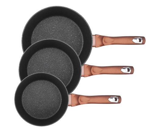 ZESTAW 3 PATELNI GRANITOWYCH 20/24/28CM BERLINGER HAUS METALLIC LINE ROSE GOLD BH-1278-N ZESTAW 3 PATELNI GRANITOWYCH 20/24/28CM BERLINGER HAUS METALLIC LINE ROSE GOLD BH-1278-N