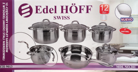 GARNKI EDEL HOFF JUMBO SILVER 12 ELE EH-9013 GARNKI EDEL HOFF JUMBO SILVER 12 ELE EH-9013