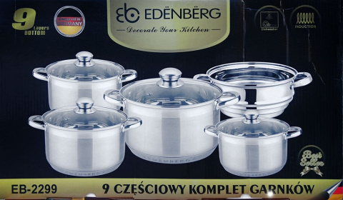 GARNKI EDENBERG JUMBO 9 ELE. DNO X9 EB-2299 GARNKI EDENBERG JUMBO 9 ELE. DNO X9 EB-2299