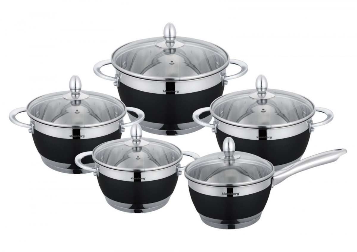 GARNKI KLAUSBERG ELEGANCE BLACK 10 ELE. KB-7276-BK GARNKI KLAUSBERG ELEGANCE BLACK 10 ELE. KB-7276-BK