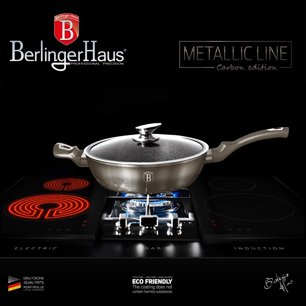 PATELNIA GRANITOWA 32CM BERLINGER HAUS METALLIC LINE CARBON BH-1239-N PATELNIA GRANITOWA 32CM BERLINGER HAUS METALLIC LINE CARBON BH-1239-N