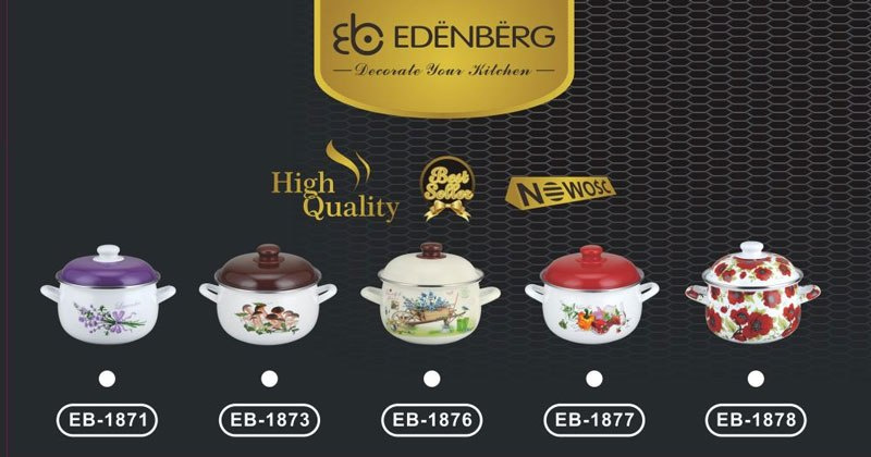 ZESTAW GARNKÓW EMALIOWANYCH 10 ELE. EDENBERG EB-1873 ZESTAW GARNKÓW EMALIOWANYCH 10 ELE. EDENBERG EB-1873