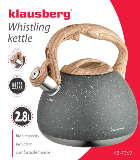 CZAJNIK STALOWY 2.8L WOOD LINE KLAUSBERG KB-7509 / 7369 CZAJNIK STALOWY 2.8L WOOD LINE KLAUSBERG KB-7509 / 7369