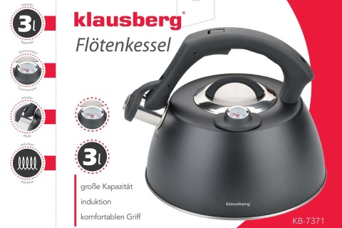 CZAJNIK STALOWY Z TERMOMETREM 3.0L KLAUSBERG KB-7371