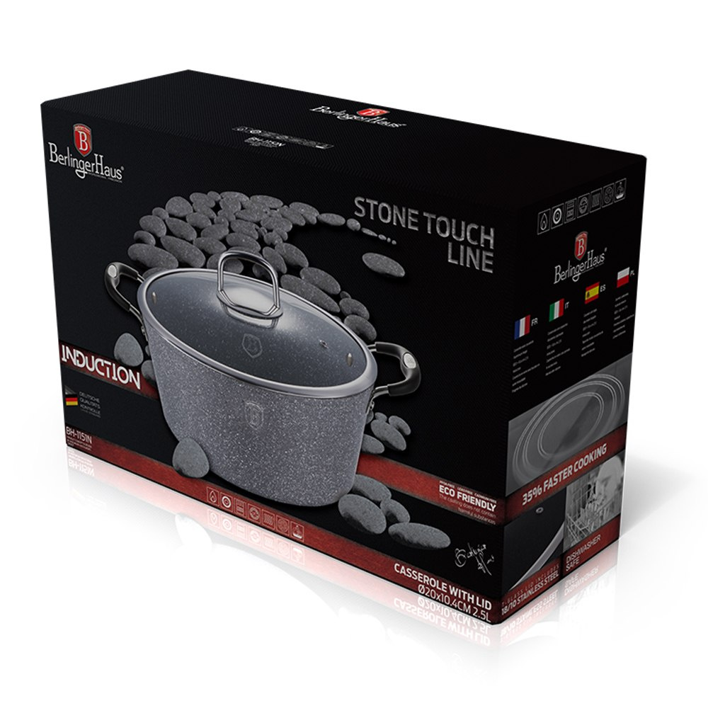GARNEK BERLINGER HAUS 2.7L 20CM GRAY STONE TOUCH BH-1151-N GARNEK BERLINGER HAUS 2.7L 20CM GRAY STONE TOUCH BH-1151-N