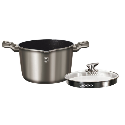 GARNEK DO MAKARONU 5.5L BERLINGER HAUS METALLIC CARBON LINE BH-1532-N GARNEK DO MAKARONU 5.5L BERLINGER HAUS METALLIC CARBON LINE BH-1532-N