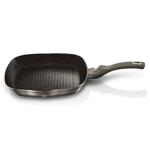 PATELNIA GRANITOWA GRILL 28CM BERLINGER HAUS METALLIC LINE CARBON BH-1614-N PATELNIA GRANITOWA GRILL 28CM BERLINGER HAUS METALLIC LINE CARBON BH-1614-N