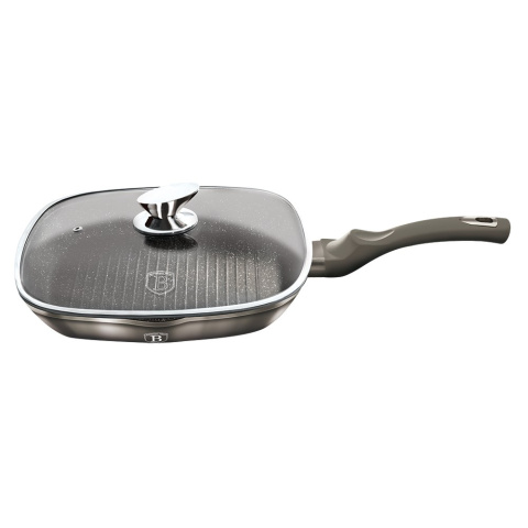 PATELNIA GRANITOWA GRILL 28CM BERLINGER HAUS METALLIC LINE CARBON BH-1614-N PATELNIA GRANITOWA GRILL 28CM BERLINGER HAUS METALLIC LINE CARBON BH-1614-N