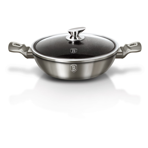 WOK GARNEK GRANITOWY 32CM 4.9L BERLINGER HAUS METALLIC LINE CARBON BH-1242-N WOK GARNEK GRANITOWY 32CM 4.9L BERLINGER HAUS METALLIC LINE CARBON BH-1242-N