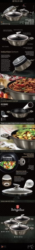 WOK GARNEK GRANITOWY 32CM 4.9L BERLINGER HAUS METALLIC LINE CARBON BH-1242-N WOK GARNEK GRANITOWY 32CM 4.9L BERLINGER HAUS METALLIC LINE CARBON BH-1242-N
