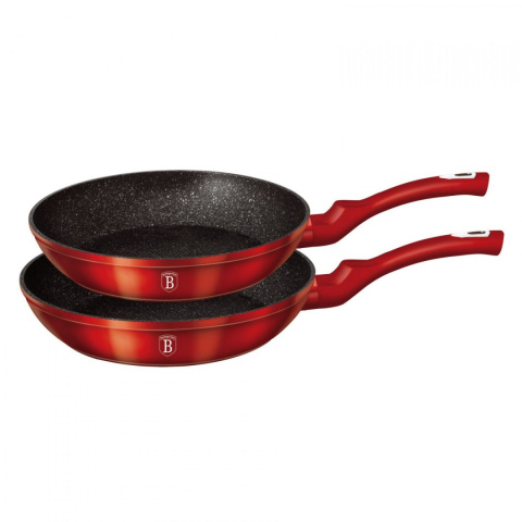 ZESTAW 2 PATELNI GRANITOWYCH 22/26CM BERLINGER HAUS METALLIC LINE BURGUNDY BH-1612-N ZESTAW 2 PATELNI GRANITOWYCH 22/26CM BERLINGER HAUS METALLIC LINE BURGUNDY BH-1612-N