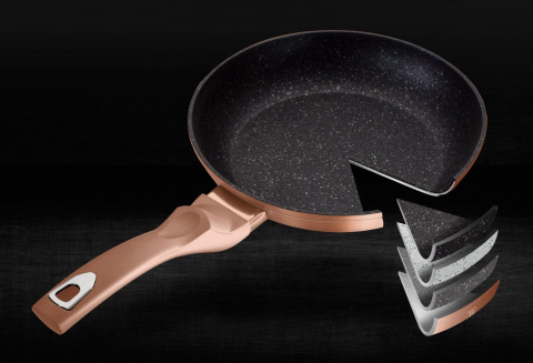 ZESTAW 3 PATELNI GRANITOWYCH BERLINGER HAUS METALLIC LINE ROSE GOLD BH-1280-N ZESTAW 3 PATELNI GRANITOWYCH BERLINGER HAUS METALLIC LINE ROSE GOLD BH-1280-N