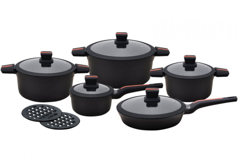 ZESTAW GARNKÓW GRANITOWYCH 12 ELE. KLAUSBERG DOLCE BLACK KB-7357 ZESTAW GARNKÓW GRANITOWYCH 12 ELE. KLAUSBERG DOLCE BLACK KB-7357
