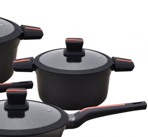 ZESTAW GARNKÓW GRANITOWYCH 12 ELE. KLAUSBERG DOLCE BLACK KB-7357 ZESTAW GARNKÓW GRANITOWYCH 12 ELE. KLAUSBERG DOLCE BLACK KB-7357