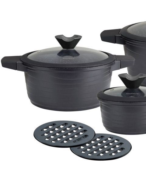 ZESTAW GARNKÓW GRANITOWYCH 12 ELE. KLAUSBERG VIVACE BLACK KB-7351 ZESTAW GARNKÓW GRANITOWYCH 12 ELE. KLAUSBERG VIVACE BLACK KB-7351