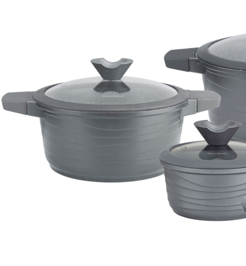 ZESTAW GARNKÓW GRANITOWYCH 12 ELE. KLAUSBERG VIVACE GREY KB-7352 ZESTAW GARNKÓW GRANITOWYCH 12 ELE. KLAUSBERG VIVACE GREY KB-7352