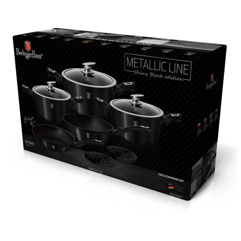 GARNKI BERLINGER HAUS 10 ELE METALLIC BLACK ROYAL BH-1663 GARNKI BERLINGER HAUS 10 ELE METALLIC BLACK ROYAL BH-1663