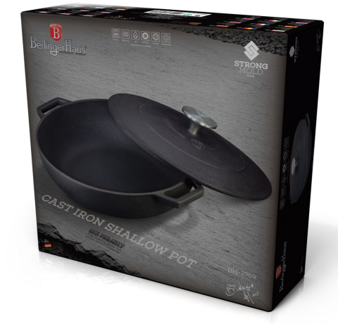 WOK ŻELIWNY 2.9L / 25CM BERLINGER HAUS STRONG MOLD BH-1964 WOK ŻELIWNY 2.9L / 25CM BERLINGER HAUS STRONG MOLD BH-1964