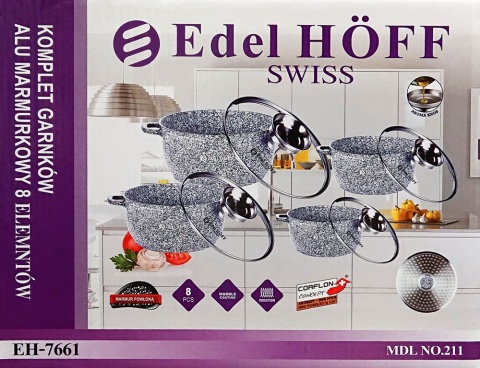 ZESTAW 4 GARNKÓW 1,3 / 2,1 / 4,4 / 6.5L EDEL HOFF EH-7661 ZESTAW 4 GARNKÓW 1,3 / 2,1 / 4,4 / 6.5L EDEL HOFF EH-7661