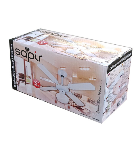 WENTYLATOR SUFITOWY 1x5 106cm 1x60W SAPIR SP-1760-4C1L WENTYLATOR SUFITOWY 1x5 106cm 1x60W SAPIR SP-1760-4C1L