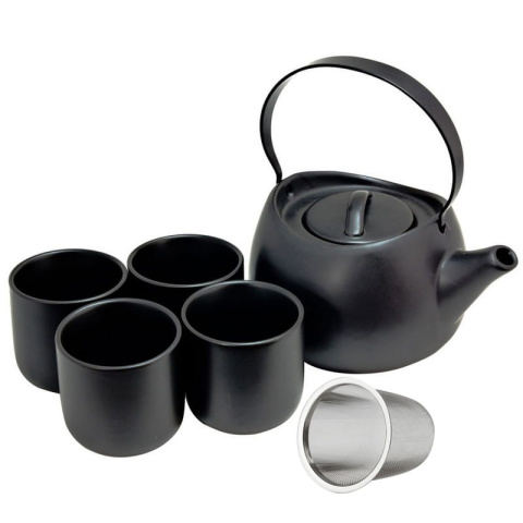 CERAMICZNY ZESTAW CZAJNICZEK Z ZAPARZACZEM + 4 KUBKI CERAMICZNY ZESTAW CZAJNICZEK Z ZAPARZACZEM + 4 KUBKI