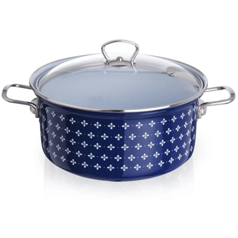 GARNEK EMALIOWANY 24CM 4,5L Z POKRYWĄ SOFIA ORION GARNEK EMALIOWANY 24CM 4,5L Z POKRYWĄ SOFIA ORION