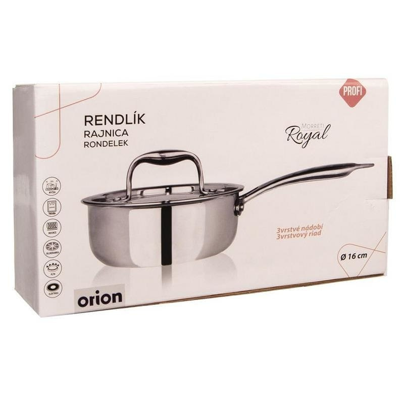 RONDEL STALOWY ROYAL 18/10 16cm 1,1L Z POKRYWĄ RONDEL STALOWY ROYAL 18/10 16cm 1,1L Z POKRYWĄ