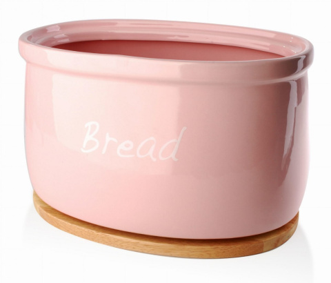 CHLEBAK CERAMICZNY Z DESKĄ BAMBUSOWĄ 18x31x19cm RÓŻOWY MONDEX HTTC0070 CHLEBAK CERAMICZNY Z DESKĄ BAMBUSOWĄ 18x31x19cm RÓŻOWY MONDEX HTTC0070