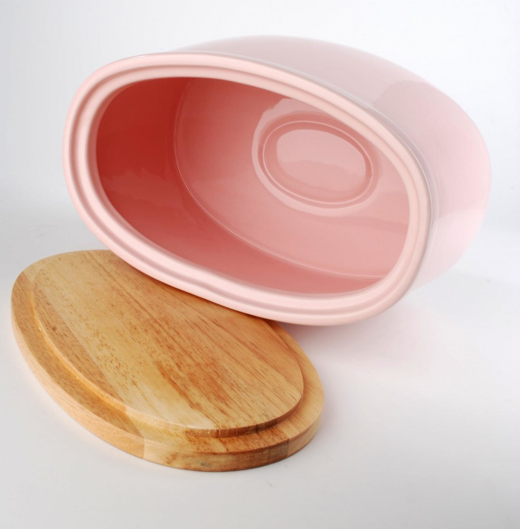 CHLEBAK CERAMICZNY Z DESKĄ BAMBUSOWĄ 18x31x19cm RÓŻOWY MONDEX HTTC0070 CHLEBAK CERAMICZNY Z DESKĄ BAMBUSOWĄ 18x31x19cm RÓŻOWY MONDEX HTTC0070